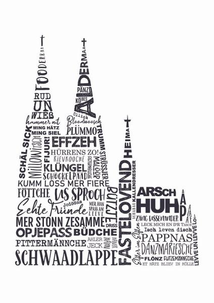 Poster - Dom op Kölsch weiß
